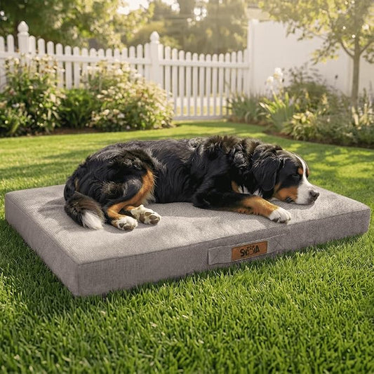 Sytopia 50" XL Chew Proof Dog Bed-Light Grey