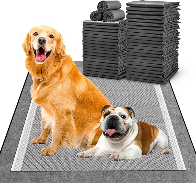 MIZOK Dog Poop Bags Rolls 270 Count & Pee Pads for Dogs 40 Counts - Large 28x34 Inches, 65% Recycled Material Poop Bags for Dogs, Leakproof, Extra Thick Durable, Charcoal Puppy Pads, Super Absorbent