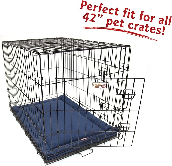 Majestic Pet 720570929982 Villa Crate Dog Bed Mat, Navy Blue, 42"