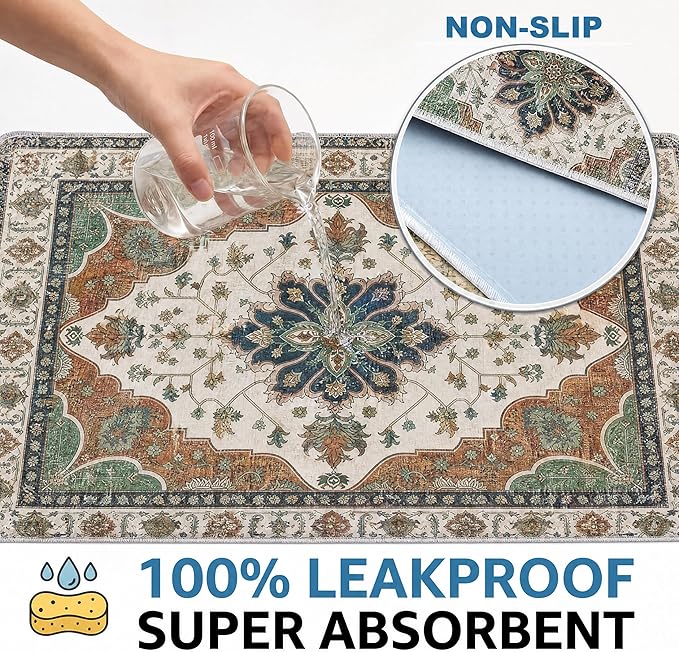Washable Guinea Pig Pee Pads,Absorbent Reusable Guinea Pig Cage Liners,Waterproof,Leak-Proof & Non-Slip Potty Pads for Small Animals Rabbit Hamster Rat.(Dark Teal Floral,24"x48")