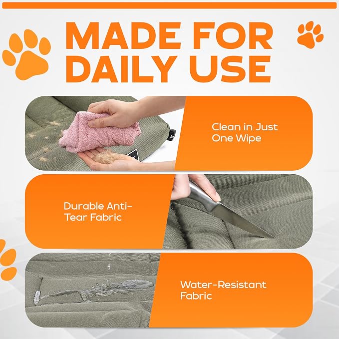 Dog Crate Mat – Chew Resistant Dog Bed for Crate, Soft Yet Durable Crate Pad Chew Proof, Machine Washable Dog Bed for Chewers, Multiple Sizes (Small)