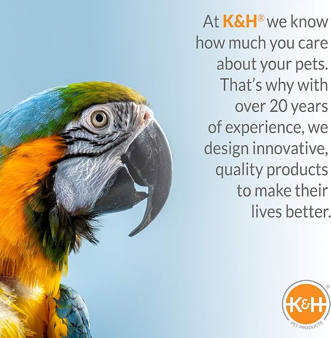 K&H Pet Products Thermo-Perch Heated Bird Perch for Cage, Bird Cage Accessory, Exotic Avian Warming Post for Small/Medium Feathered Friends Like Parakeet, Cockatiel, Canary - Small 1 X 10.5in 12V
