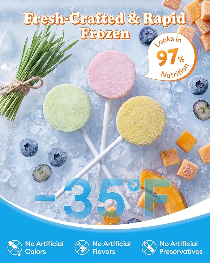 50 Pack Freeze Dried Cat Lollipop Treats, 5 Flavors, 70% High Protein Natural Cat Treats for Hairball Control & Urinary Health, Interactive Cat Toy,Cat Birthday Treats& Food Toppers
