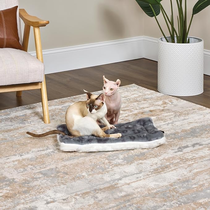 MidWest Homes for Pets Reversible Pet Bed; Machine Washable; Great for Small Dog Breeds; Spotted Gray; 22"; 40222-FVGYS