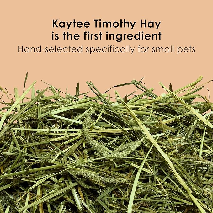 Kaytee Timothy Complete Guinea Pig Food, Made with Timothy Hay, High in Fiber, Supports Dental Health and Digestion, Long-lasting Vitamin C, 9.5 pounds