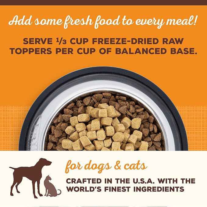 Primal Dog Food Toppers & Cat Food Toppers, Cupboard Cuts, Grain Free Meal Mixers with Probiotics, Raw Freeze Dried Dog Treats & Cat Treats, Great for Training (Beef, 3.5 oz)