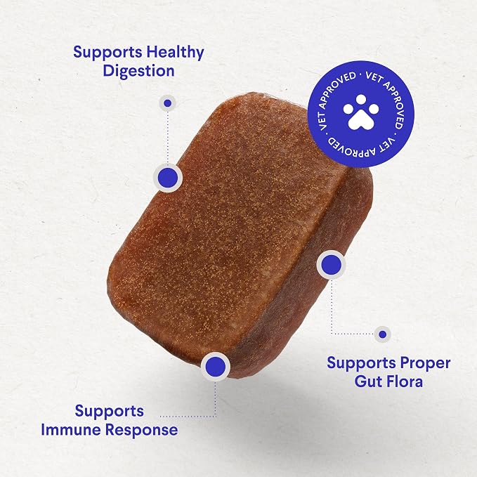Pumpkin Powder Plus Probiotic Superhero - for Dog’s Gut Health, Digestion, Immune Support, Vitality & Overall Health – Pumpkin Powder 60 Scoops - Probiotic 90 Chews