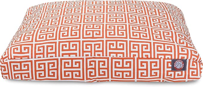 Orange Towers Small Rectangle Indoor Outdoor Pet Dog Bed With Removable Washable Cover By Majestic Pet Products