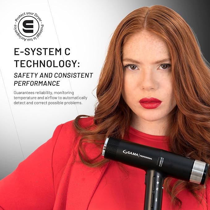 GA.MA iQ1 Perfetto Hair Dryer with 110,000 RPM Intelligent Brushless Motor, Oxy Active Technology, Auto-Clean & Washable Filter, Includes Diffuser & 3 Nozzles, Black