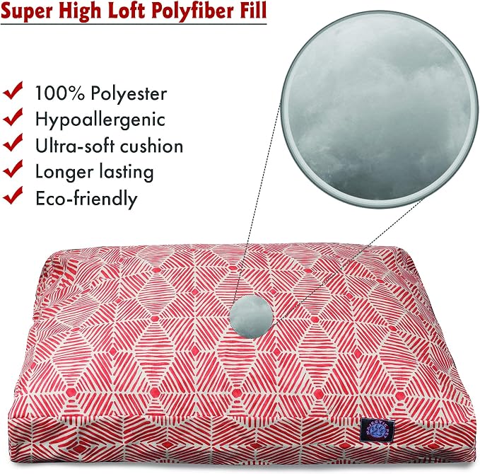 Majestic Pet Charlie Salmon Medium Rectangle Pet Bed