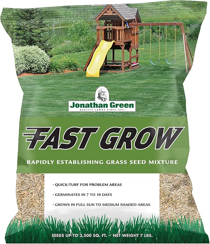 Jonathan Green (10840) Fast Grow Grass Seed - Cool Season Lawn Seed (7 lb)
