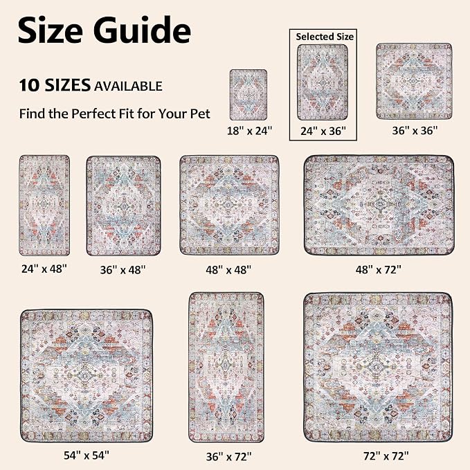 Washable Pee Pads for Dogs, Reusable Puppy Potty Training Pads, Ultra-Absorbent Thick Waterproof Leak-Proof Non-Slip Pads & Mat for Crate, Playpen, Floor, Whelping & Housebreaking , 2 Pack 24"x36"