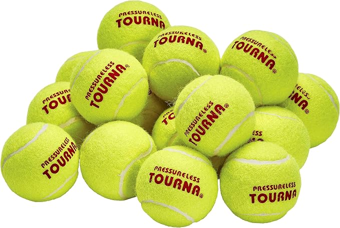 Tourna Pressureless Tennis Balls with 40 Ball Vinyl Tote, Yellow