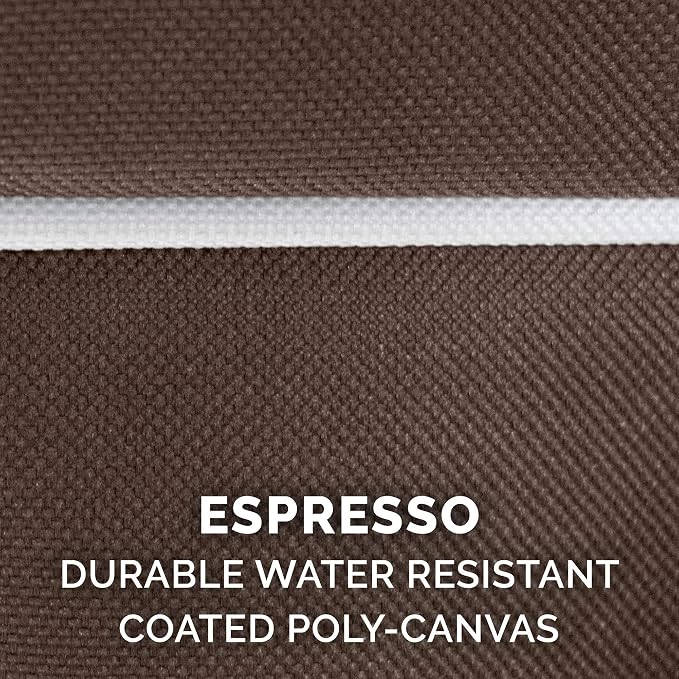 Furhaven Water-Resistant Memory Foam Dog Bed for Medium/Small Dogs w/ Removable Washable Cover, For Dogs Up to 35 lbs - Indoor/Outdoor Solid Polycanvas Mattress - Espresso, Medium