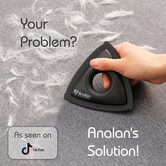 Analan Mini Pet Hair Remover for Car Detailing, Auto Interior, Furniture, Couch, and Carpet，Green+Red