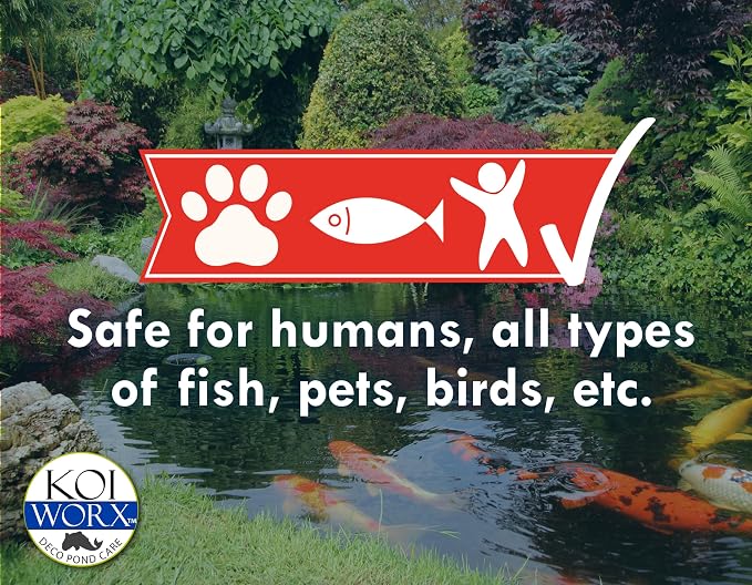 Koiworx Muck Reducer - Treats up to 2,500 gallons for up to 4 Months - Tablets Reduce Muck, Sludge and Organic Build up - Formulated for Ponds and Water Features - Safe for Koi