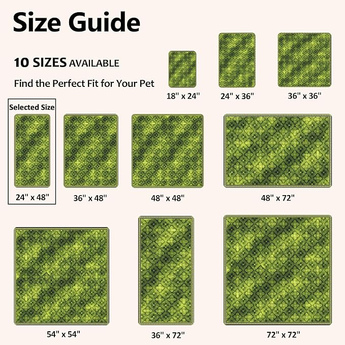 Washable Pee Pads for Dogs, Reusable Puppy Potty Training Pads, Ultra-Absorbent Thick Waterproof Leak-Proof Non-Slip Pads & Mat for Crate, Playpen, Floor, Whelping & Housebreaking , 2 Pack 24"x48"