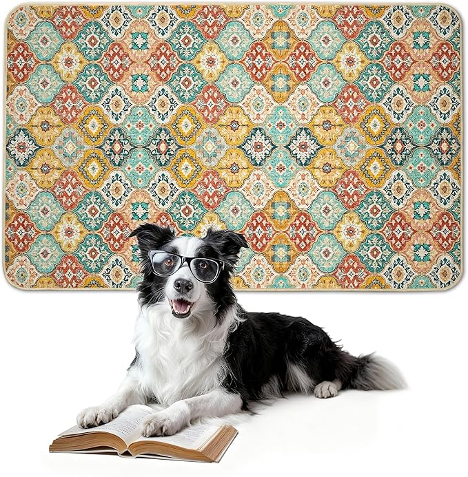 FXW Washable Pee Pads for Dogs, Puppy Pads with Super Absorbent, Specifically Designed for FXW Rollick/Homeplus 24inch 6 Panels Dog Playpen, 39" x 63" Rectangle, Beige Gourd, 1 Pack
