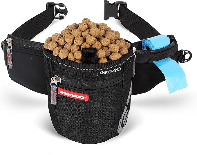 EzyDog SnakPak Pro Wearable Dog Treat Bag Waterproof Training Pouch with Magnetic Closure, Pick-Up Bag Dispenser, and Belt