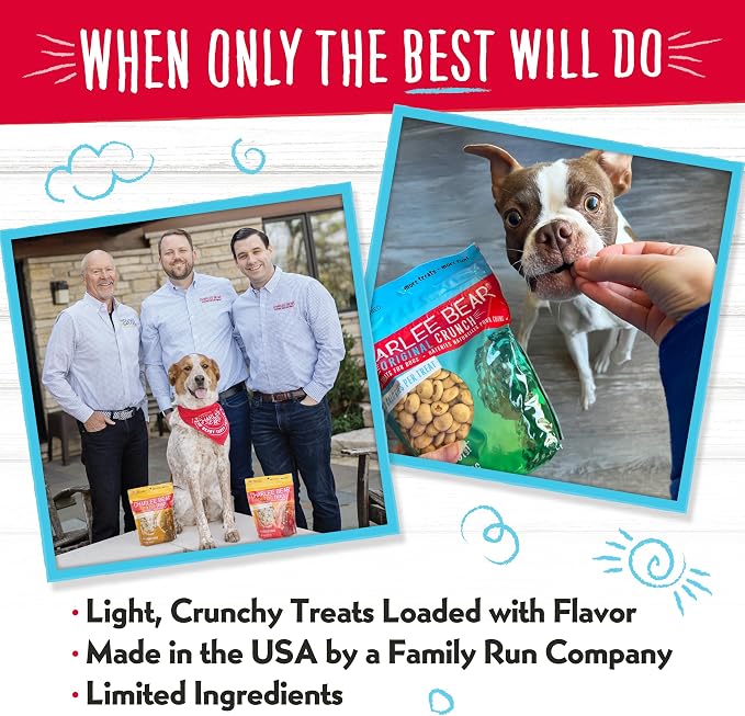 Charlee Bear Original Crunch Dog Training Treats, Liver Flavor, 3 Calories Each, Low Calorie Natural Rewards for Puppies to Adult Dogs, Made in USA, 16 oz (2-Pack)