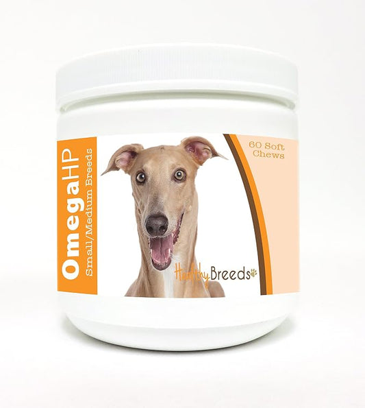 Healthy Breeds Italian Greyhound Omega HP Fatty Acid Skin and Coat Support Soft Chews 60 Count