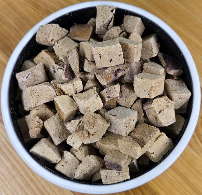 Shepherd Boy Farms Freeze Dried Dog and Cat Treats, Bison Liver, All Natural Freeze-Dried Dog Treat & Snacks, Made in USA, High in Protein, Essential Nutrition of Raw Food, 3oz