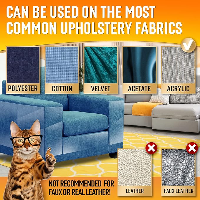 Heavy Duty Cat Scratch Deterrent Furniture Protectors for Sofa, Doors, Clear Couch Protectors from Cats Scratching, Anti Cat Scratch Tape Guards (Clear, 20 Sheets 17x12)