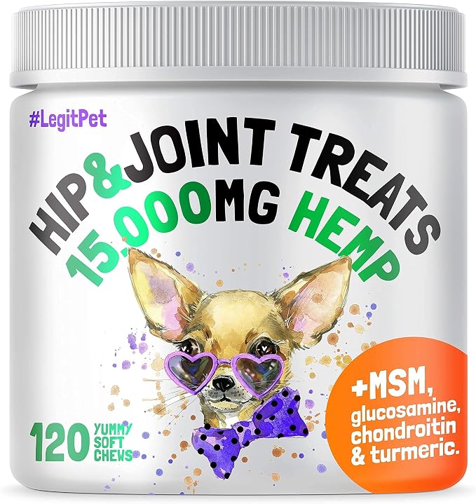 LEGITPET Hemp Hip & Joint Supplement for Dogs 120 Soft Chews and Wild Alaskan Salmon Oil for Dogs & Cats 8 oz and Paw Balm Wax Soother & Moisturizer Cream with Natural Food-Grade Coconut Oil Bundle