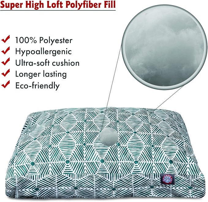 Majestic Pet Charlie Emerald Medium Rectangle Pet Bed