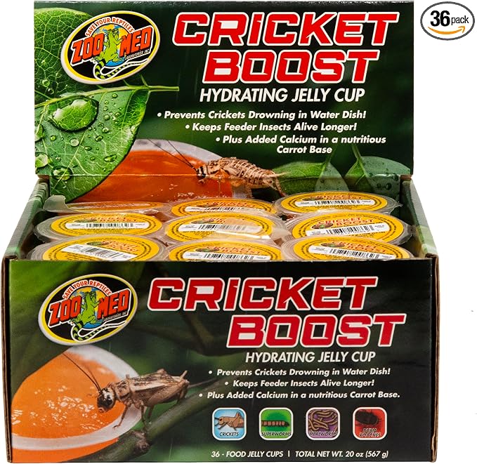 Zoo Med Cricket Boost - Calcium-Fortified Hydrating Jelly for Feeder Insects