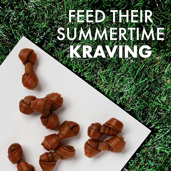 Pur Luv Dog Treats, K9 Kraves Rawhide Free Bone Dog Treat, Peanut Butter Flavor, Made with Real Peanut Butter and Chicken, 20 Count, Healthy, Easily Digestible, Long-Lasting, High Protein