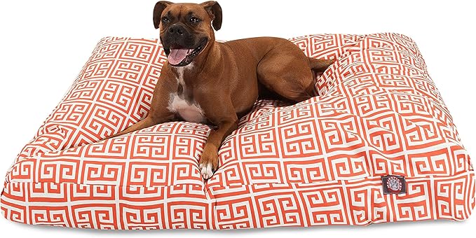 Majestic Pet Towers Rectangle Pet Bed - Orange - Large