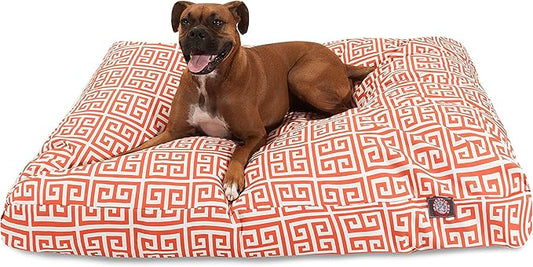 Majestic Pet Towers Rectangle Pet Bed - Orange - Large