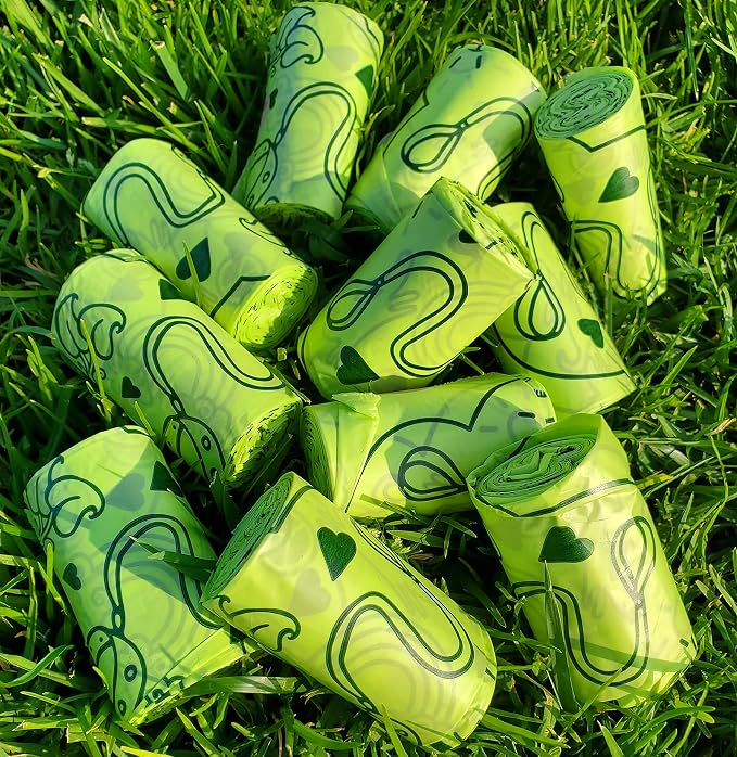 Compostable Dog Poop Bags I 240 Bags I Made in USA I Completely Biodegrades 90 Days After Use I 100% Plant Based I Eco-Friendly I Extra Strong, Leak Proof, 9”x12”, Premium Thickness