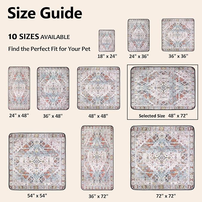 Washable Pee Pads for Dogs, Reusable Puppy Potty Training Pads, Ultra-Absorbent Thick Waterproof Leak-Proof Non-Slip Pads & Mat for Crate, Playpen, Floor, Whelping & Housebreaking , 2 Pack 48"x72"