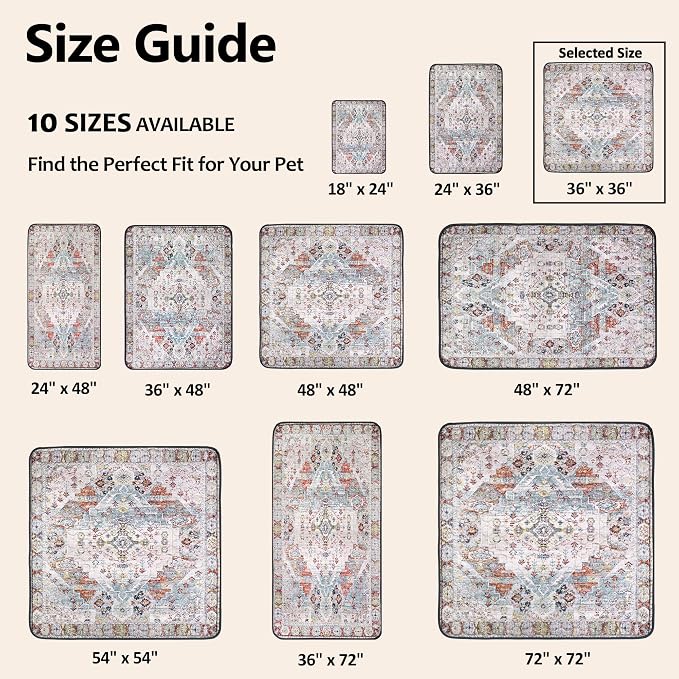Washable Pee Pads for Dogs, Reusable Puppy Potty Training Pads, Ultra-Absorbent Thick Waterproof Leak-Proof Non-Slip Pads & Mat for Crate, Playpen, Floor, Whelping & Housebreaking , 2 Pack 36"x36"