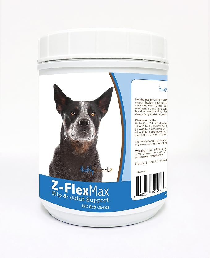 Healthy Breeds Australian Cattle Dog Z-Flex Max Hip and Joint Soft Chews 170 Count