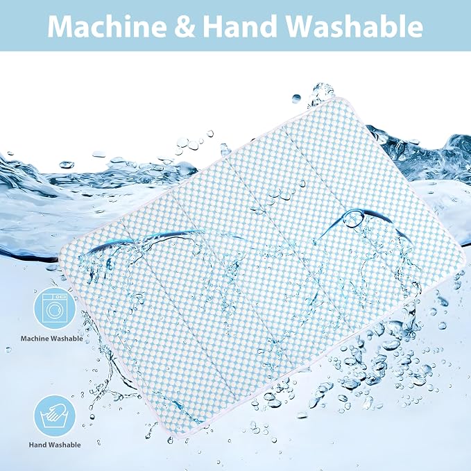 Dog Cooling Mat for Large Dogs – 47"x29" Orthopedic Memory Foam Pad for Summer, Hot Weather & Joint Relief | Washable, Non-Slip Crate Mat for Senior Dogs, Travel & Home (Blue)