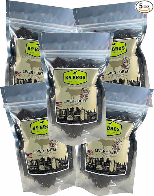 Liver of Beef Dog Treats for Dogs (5 Pack)