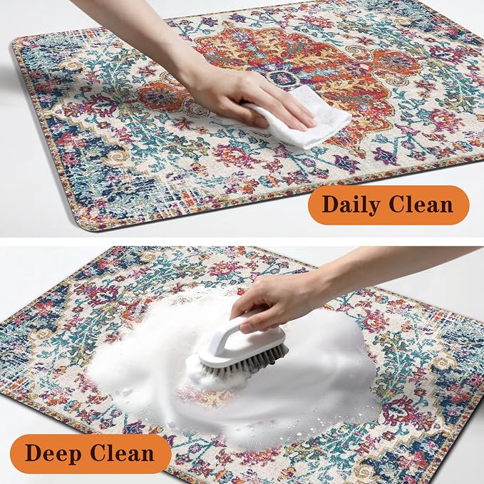 Pet Feeding Mat for Floors Cat Food Mat Waterproof Dog Food Mat and Water Absorbent Quick Dry Non Slip Mat for Cat Bowls