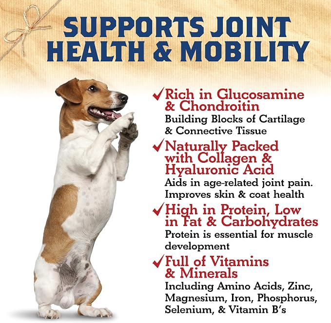 Turkey Tendons for Dogs Made and Raised in USA, All-Natural Chews for Small and Large Breeds, Single-Ingredient Treat, Healthy No Hide Dog Chews (3 oz)