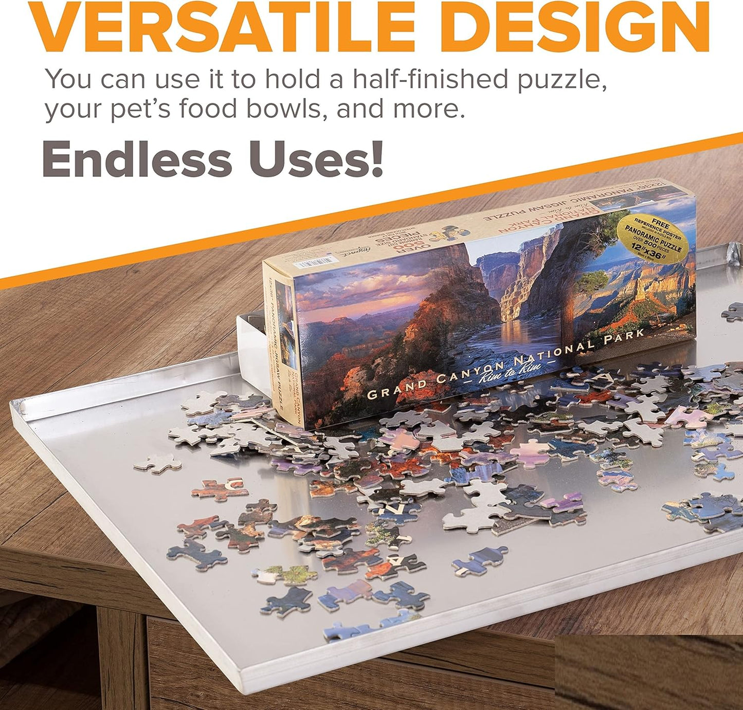 52.38" x 34.25" Metal Replacement Dog Crate Pan Chew Proof Crack Proof Pet Kennel Tray Central Dog Training Crate Pan Pet Supplies, Stainless Steel, 1" H