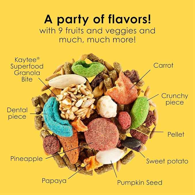 Kaytee Fiesta Rabbit Food, Nutritious and Fun Blend, Supports Dental Health and Digestion, 3.5 pounds