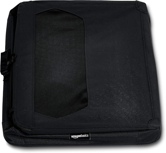 Amazon Basics Foldable Portable Soft Pet Dog Crate Carrier Kennel, 36 x 24 x 24 inches, Black