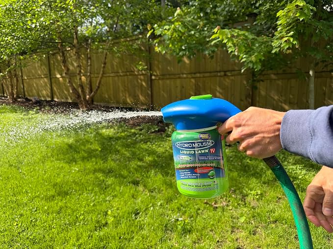Hydro Mousse Liquid Lawn System – Grass Seed Spray Kit for Spot Repair & Full Lawn Seeding – Easy-to-Use Lawn Patch Solution for All Grass Types