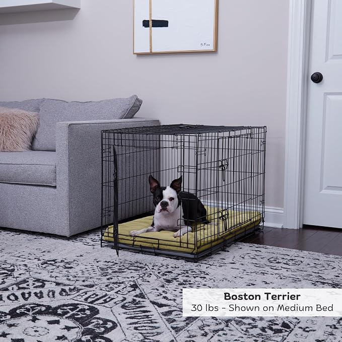 Happy Hounds Cooper Deluxe Reversible Crate Pad - Medium - Moss