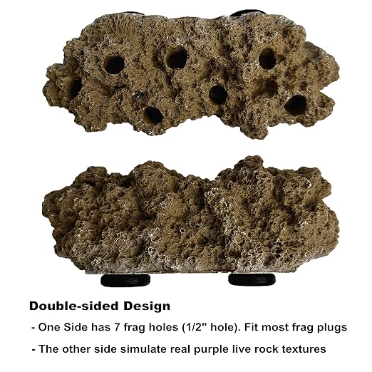 Magnetic Reef Rock Frag Rack Floating Rock Strong Magnets for 1/2" Glass (Brown)