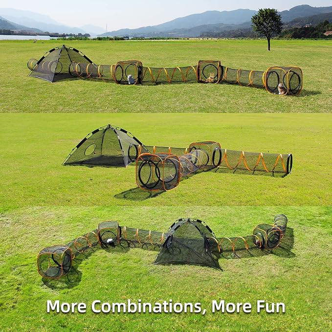 Cat Tent for Indoor and Outdoor Cat Enclosures(Outdoor, Tunnel, and Playhouse) Cat Playpen X-Large Portable Cat Tunnel Play Tents for Cats Rabbits and Small Animals