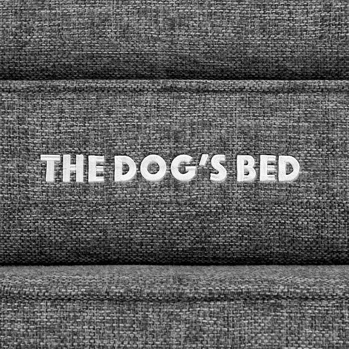 The Dog’s Bed Replacement Outer Cover, Linen Fabric, Grey Linen, XXL, 6-Inch