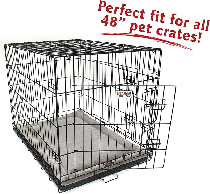 Majestic Pet Orthopedic Memory Foam Dog Crate Mat - Plush Pet Bed Pad for Crates & Kennels | USA Crafted | 48"x30" Villa Vintage